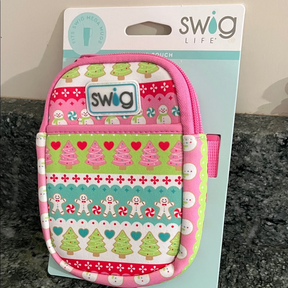 Swig Life Pink Holiday Water Bottle Holder